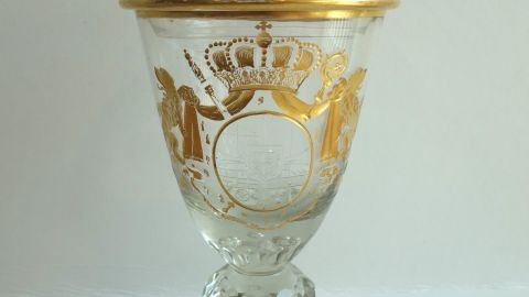 Deckelpokal mit dem Wappen von Kurfürst Clemens August von Köln